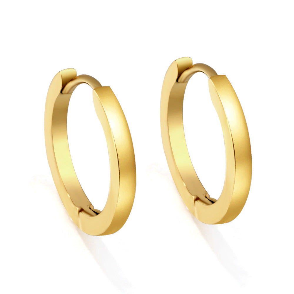 Gold curved surface ear clasp 2*18mm asonjewelry